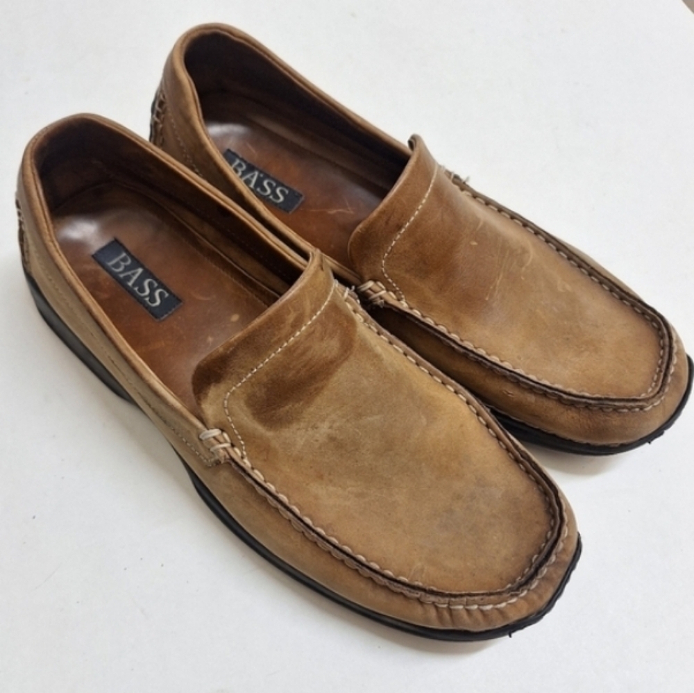 Bass Men's Tan Loafers Shoes - Picture 2 of 4